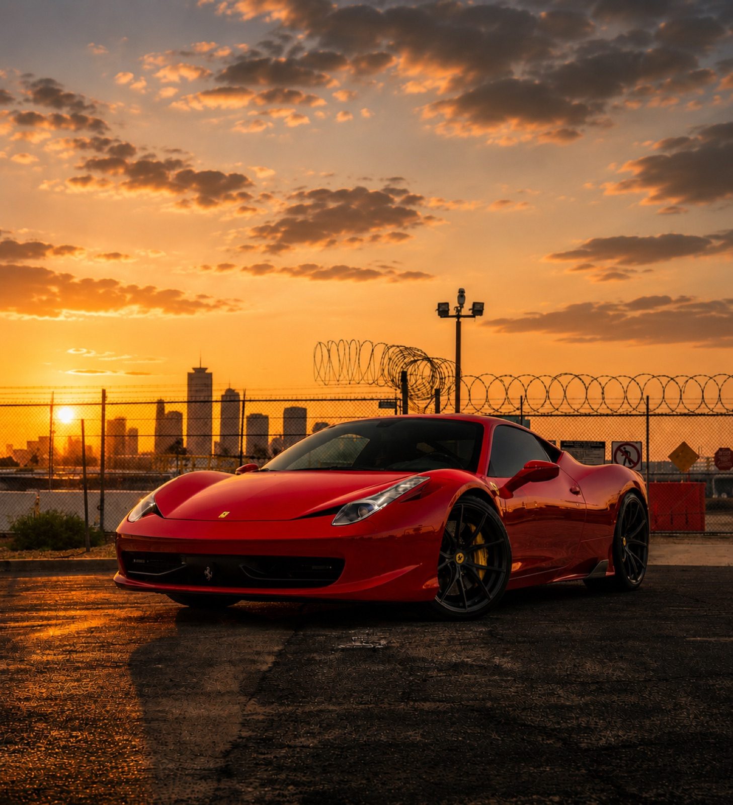 Ferrari 458 Italia red rental Orange County exotic car rental First Class Exotics