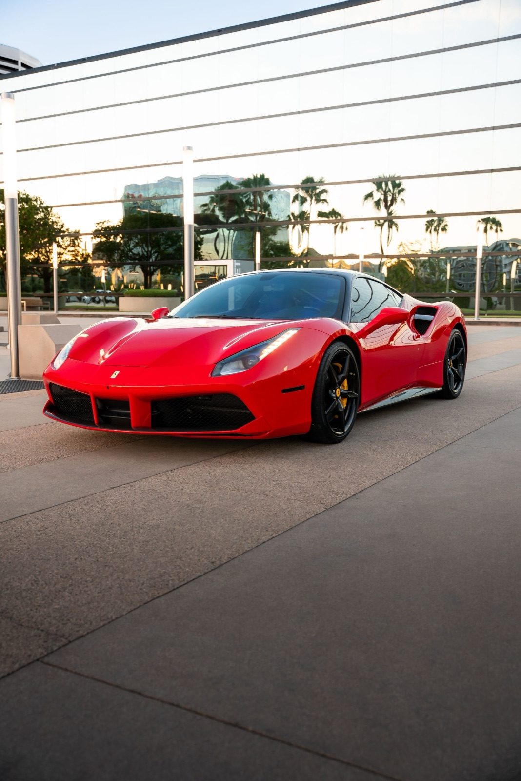 Ferrari 488 GTB red rental Orange County exotic car rental First Class Exotics