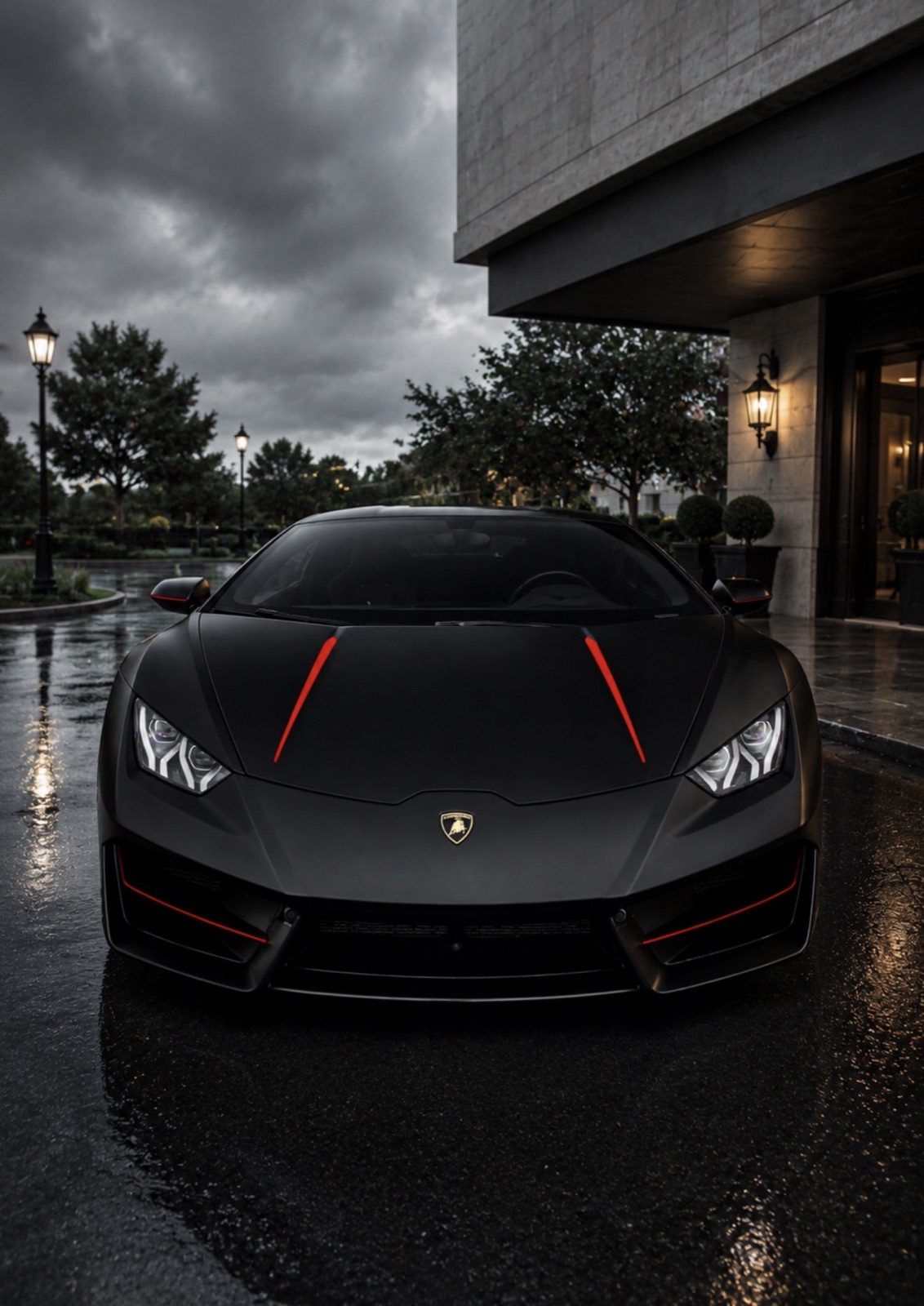 Lamborghini Huracan satin black rental Orange County exotic car rental First Class Exotics