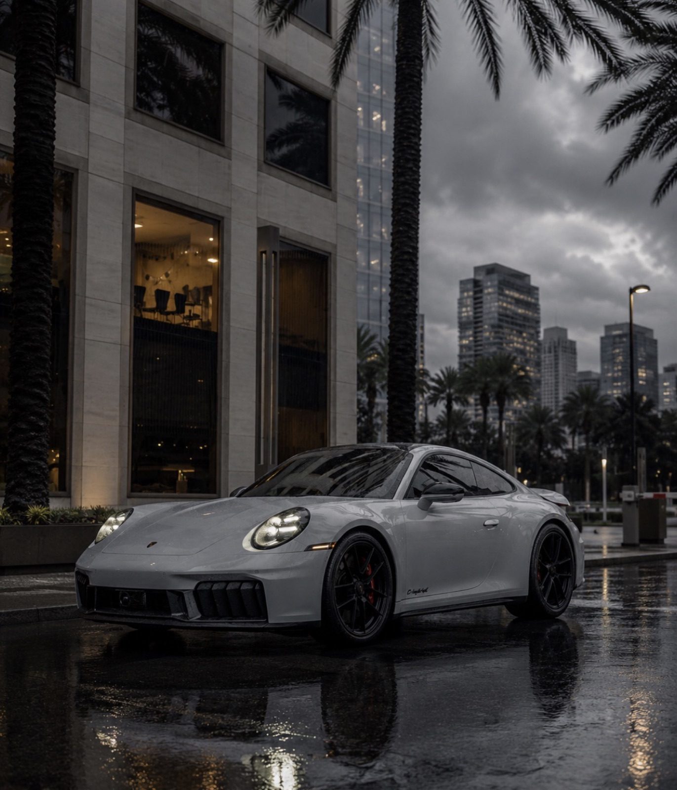 Porsche 911 Carrera 4S GTS white rental Orange County exotic car rental First Class Exotics