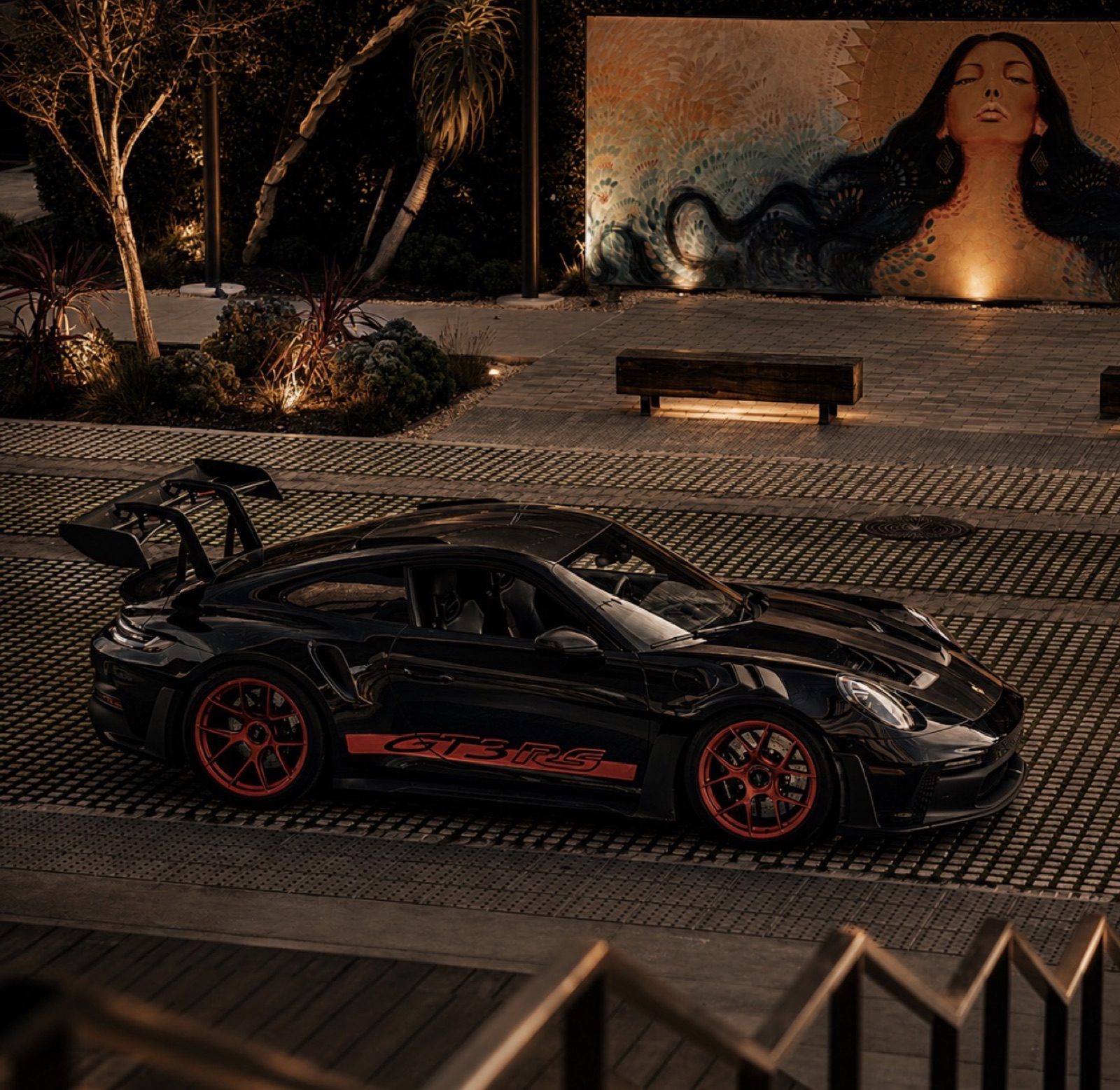 Porsche 911 GT3 RS black rental Orange County exotic car rental First Class Exotics